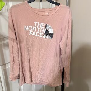 Women’s light pink long sleeve size Large North Face Shirt